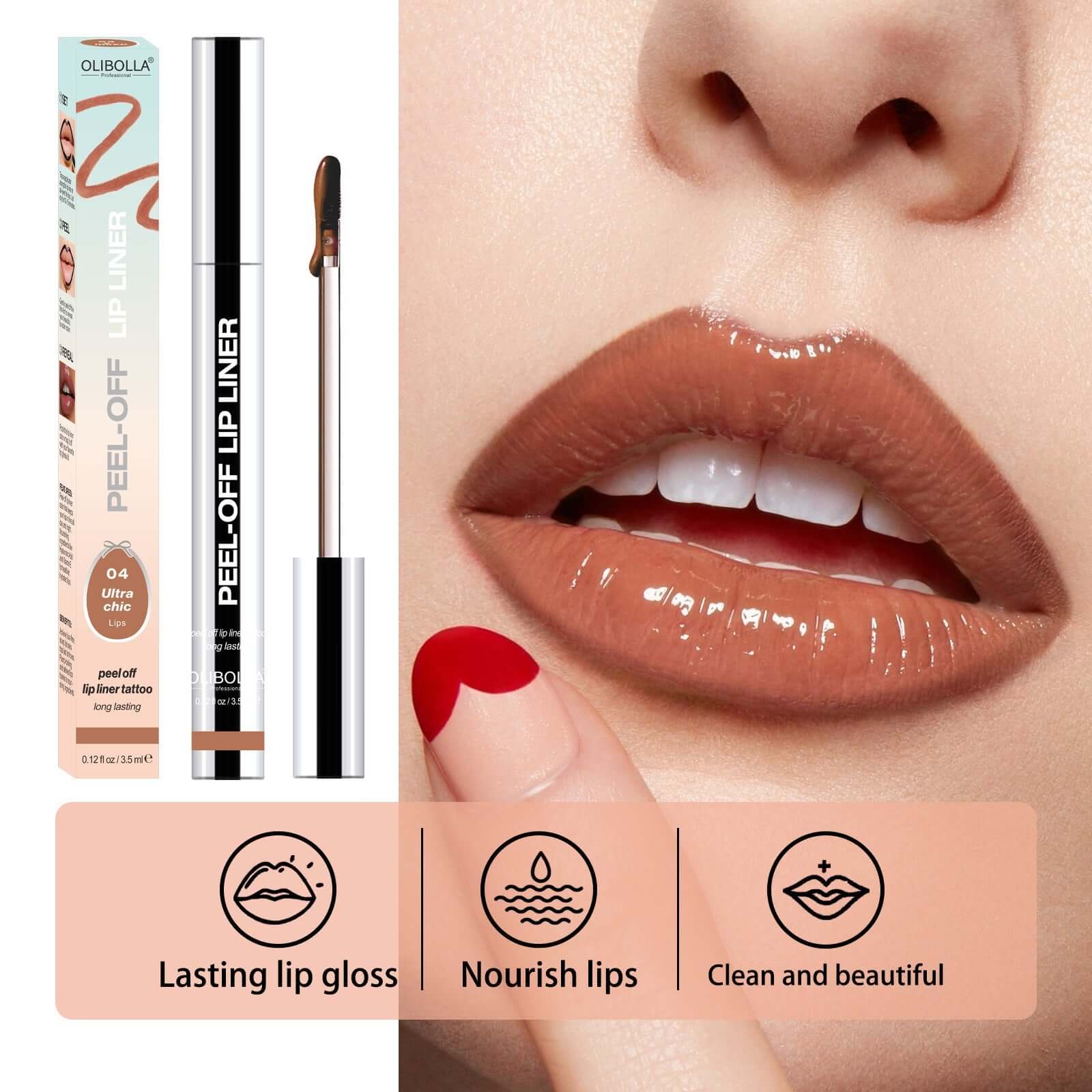 Pull Lip Liner & Waterproof Lip Lacquer | Long - Lasting - HalleBeauty